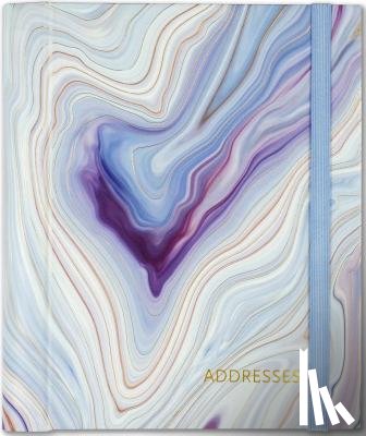 Peter Pauper Press, Inc - Lg Address Bk Blue Agate