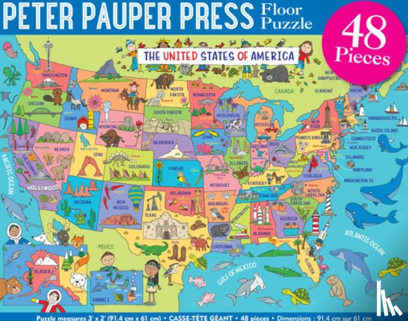 Peter Pauper Press, Inc - USA Map Kids' Floor Puzzle