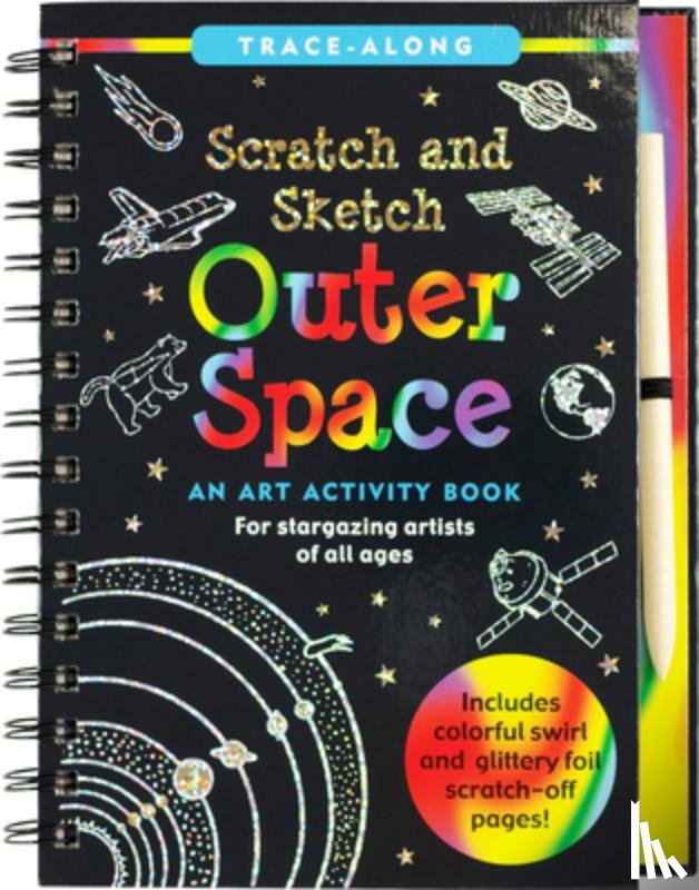 Peter Pauper Press Inc - Scratch & Sketch Outer Space (Trace Along)