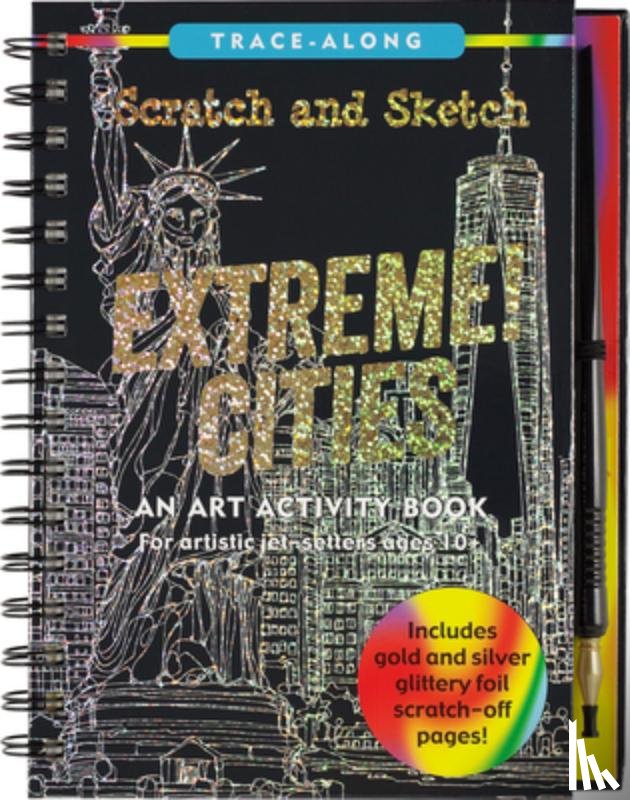 Peter Pauper Press Inc - Scratch & Sketch Extreme Cities (Trace Along)
