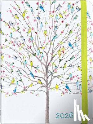  - 2026 Tree of Budgies Weekly Planner (16 Months, Sept 2025 to Dec 2026)