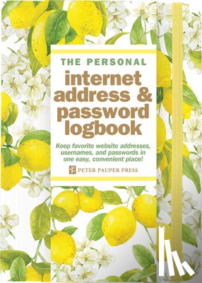  - Amalfi Lemons Internet Address & Password Logbook (Removable Cover Band for Security)