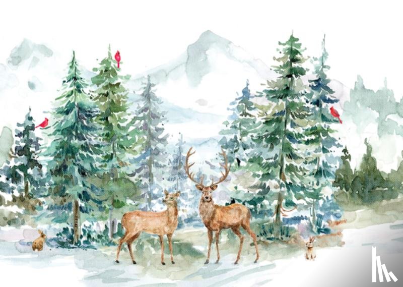  - Winter Wonderland Deluxe Boxed Holiday Cards (20 Cards, 21 Self-Sealing Envelopes)