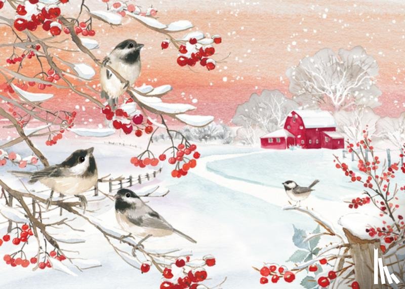  - Snowy Songbirds Deluxe Boxed Holiday Cards (20 Cards, 21 Self-Sealing Envelopes)