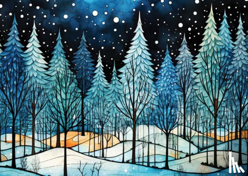  - Winter Nightfall Deluxe Boxed Holiday Cards (20 Cards, 21 Self-Sealing Envelopes)