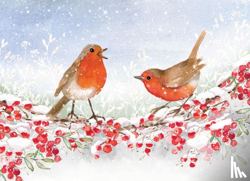  - English Robins in Winter Deluxe Boxed Holiday Cards (20 Cards, 21 Self-Sealing Envelopes)