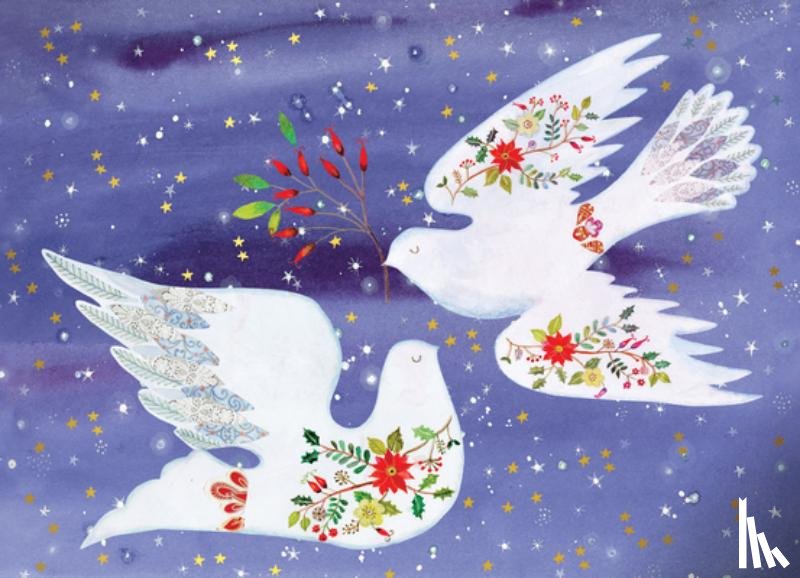 - Doves in Flight Deluxe Boxed Holiday Cards (20 Cards, 21 Self-Sealing Envelopes)
