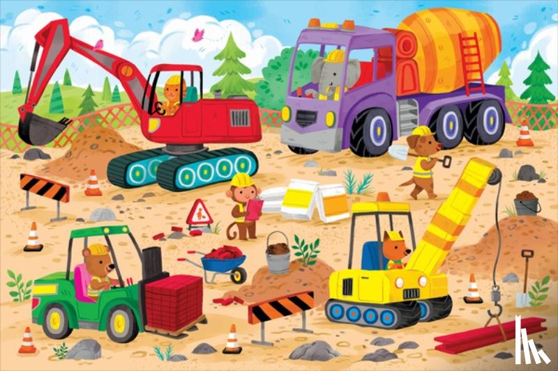  - Construction Site Kids' Floor Puzzle (48 Pieces) (36 Inches Wide X 24 Inches High)