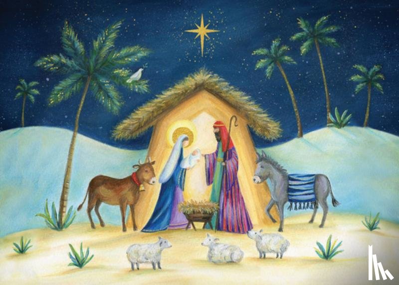 Peter Pauper Press Inc - Holy Night Deluxe Boxed Holiday Cards (20 Cards, 21 Self-Sealing Envelopes)