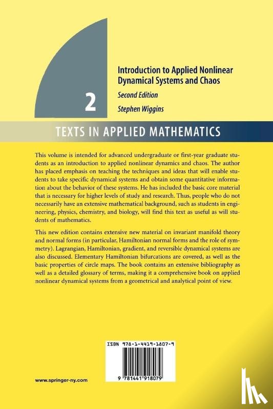 Wiggins, Stephen - Introduction to Applied Nonlinear Dynamical Systems and Chaos