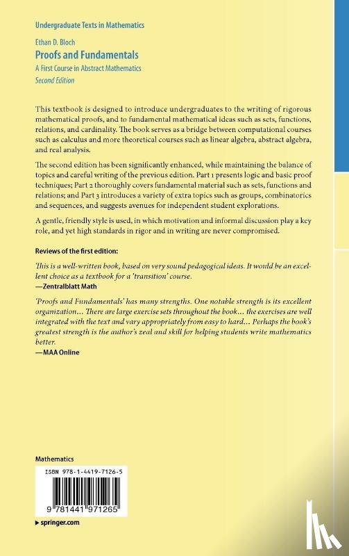 Bloch, Ethan D. - Proofs and Fundamentals
