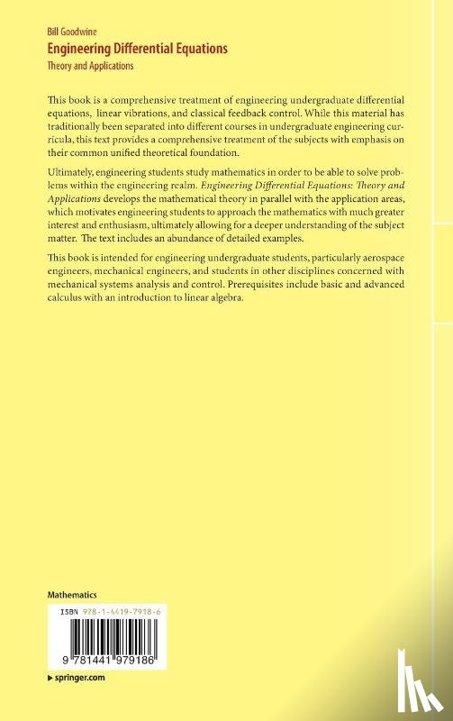 Goodwine, Bill - Engineering Differential Equations