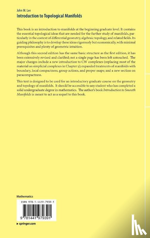 Lee, John - Introduction to Topological Manifolds