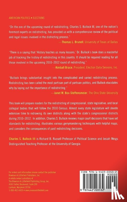 Bullock, Charles S. - Redistricting