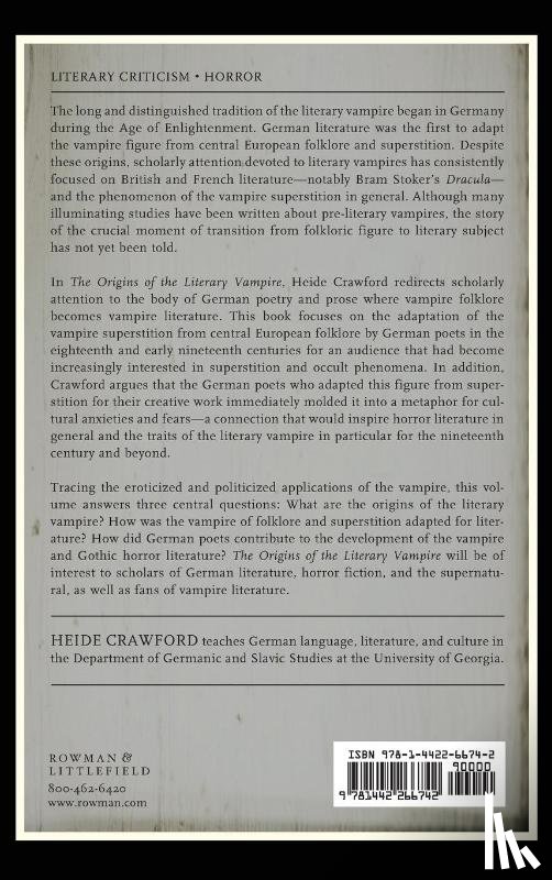 Crawford, Heide - The Origins of the Literary Vampire