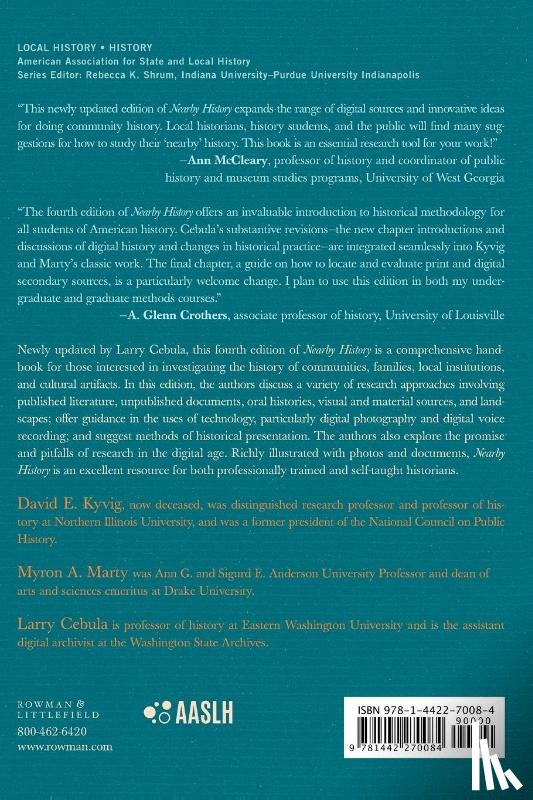 Kyvig, David, Marty, Myron A., Cebula, Larry - Nearby History
