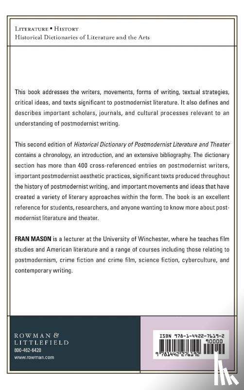 Mason, Fran - Historical Dictionary of Postmodernist Literature and Theater