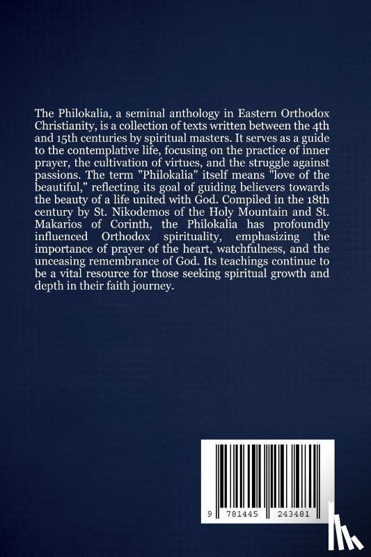 of the Holy Mountain, Saint Nikodemos, Of Corinth, Saint Makarios - The Philokalia Volume 1