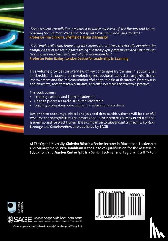 Wise, Christine, Cartwright, Marion, Bradshaw, Pete - Leading Professional Practice in Education