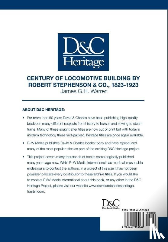 Warren, J. G. H. (Author) - A Century of Locomotive Building