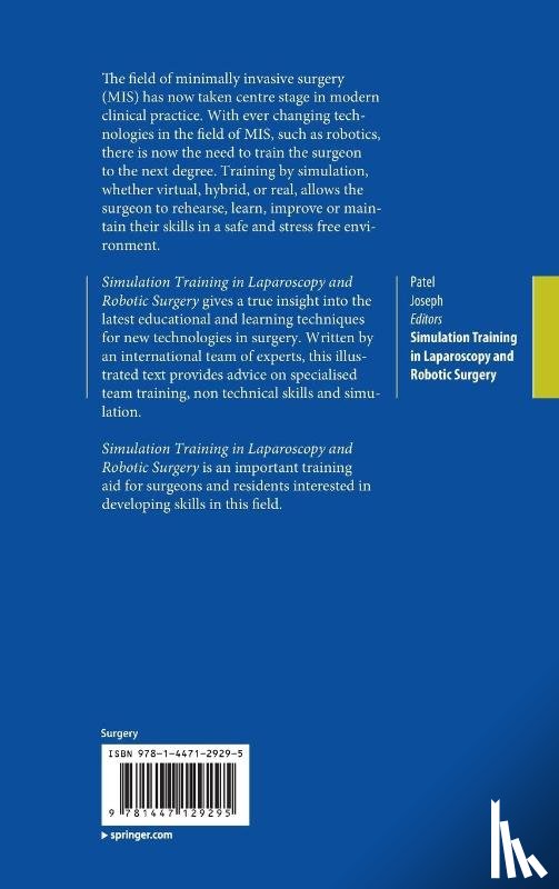 Hitendra R.H. Patel, Jean V. Joseph - Simulation Training in Laparoscopy and Robotic Surgery