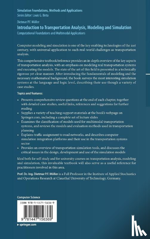 Moller, Dietmar P.F. - Introduction to Transportation Analysis, Modeling and Simulation