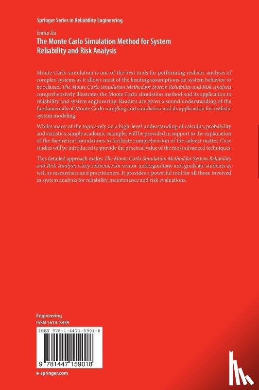 Enrico Zio - The Monte Carlo Simulation Method for System Reliability and Risk Analysis