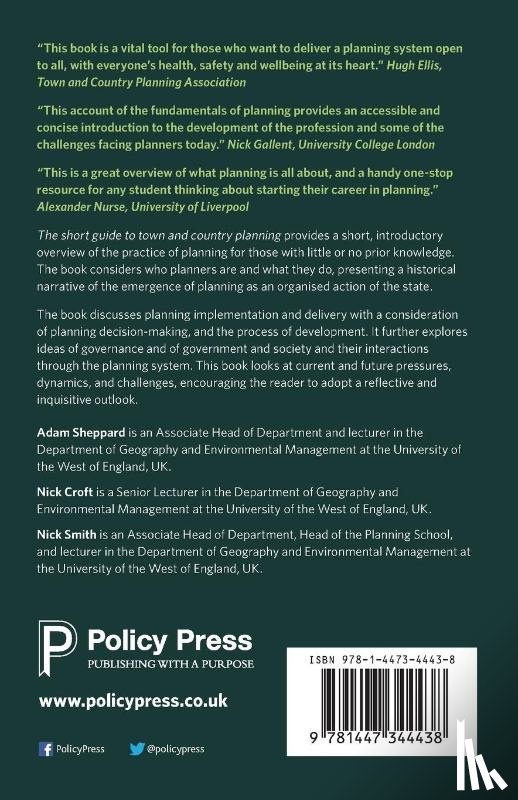 Sheppard, Adam (University of Gloucestershire), Croft, Nick (University of the West of England), Smith, Nick (University of the West of England.) - The Short Guide to Town and Country Planning
