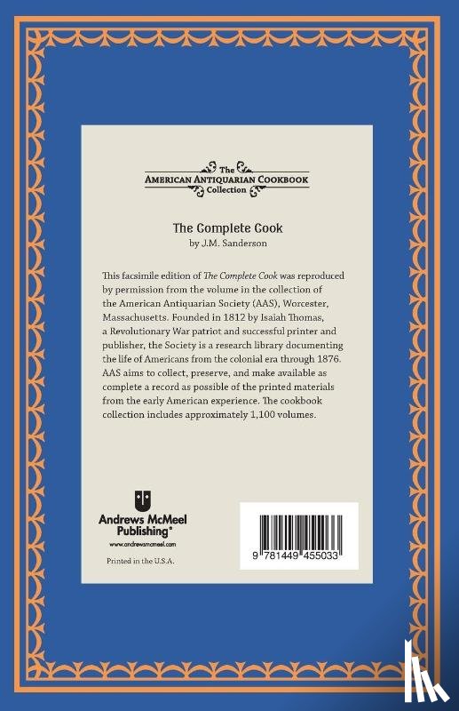 Sanderson, J M - The Complete Cook