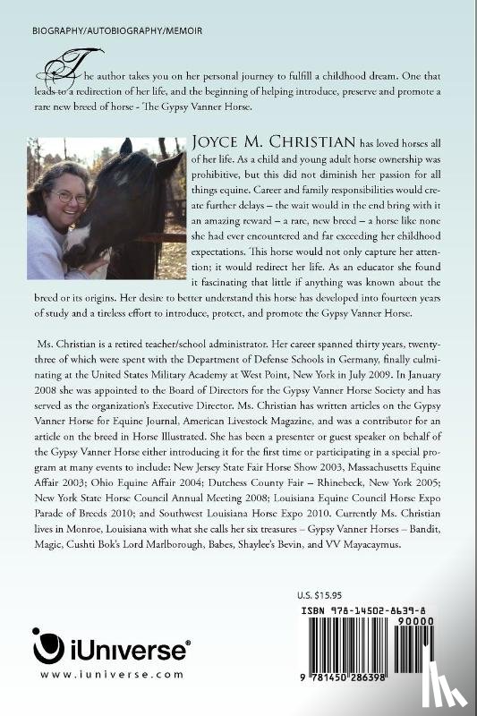 Christian, Joyce M - Dreams...Promises...a Vanner Horse Journey