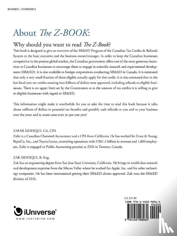 Siddiqui Ca, Zafar, Siddiqui B Eng, Zak - The Z-Book On Scientific Research & Experimental Development