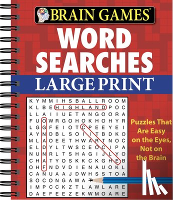 Publications International Ltd - Brain Games - Word Searches - Large Print (Red)