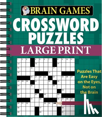 Publications International Ltd - Brain Games - Crossword Puzzles - Large Print (Green)