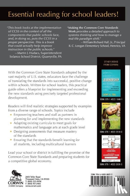 Manley, Robert J., Hawkins, Richard J. - Making the Common Core Standards Work