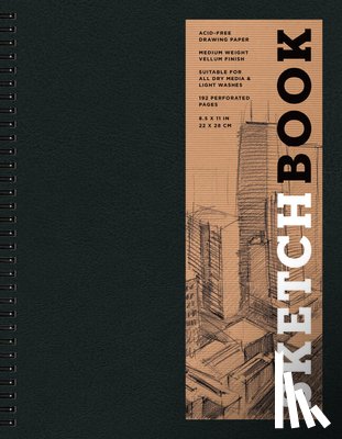 STERLING PUBLISHING - SKETCHBOOK BASIC LARGE SPIRAL BLACK