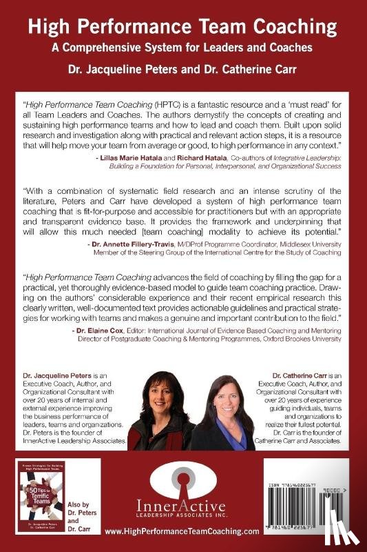 Peters, Dr Jacqueline, Carr, Dr Catherine - High Performance Team Coaching