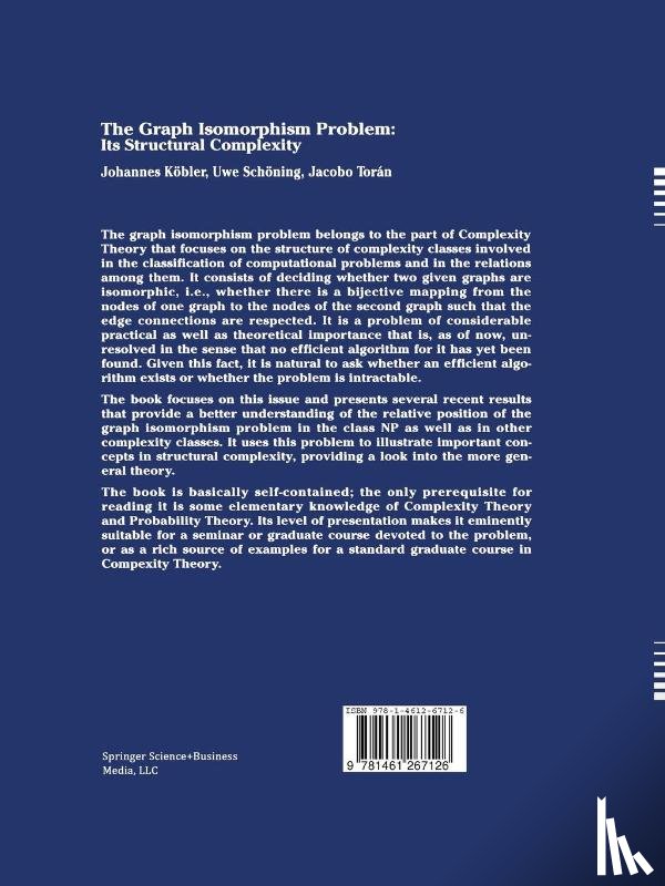 Kobler, J., Schöning, U., Toran, J. - The Graph Isomorphism Problem