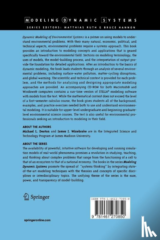 Deaton, Michael L., Winebrake, James J. - Dynamic Modeling of Environmental Systems