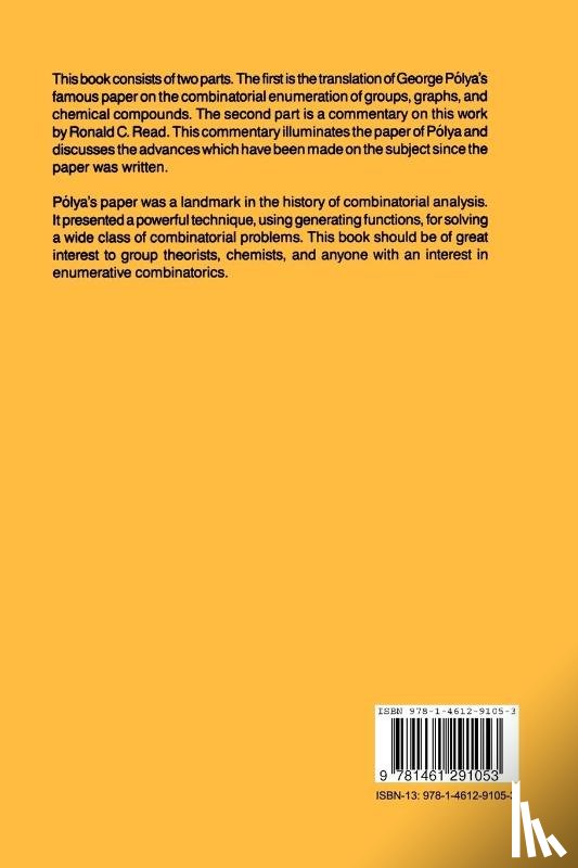 Georg Polya, R.C. Read, Dorothee Aeppli - Combinatorial Enumeration of Groups, Graphs, and Chemical Compounds