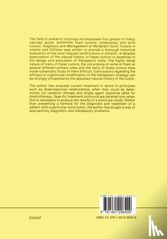 Green, Daniel M. - Diagnosis and Management of Malignant Solid Tumors in Infants and Children