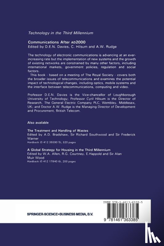 D.E.N. Davies, C. Hilsum, A.W. Rudge - Communications After ad2000