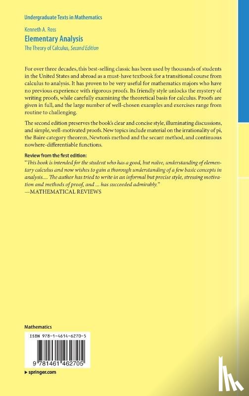 Ross, Kenneth A. - Elementary Analysis