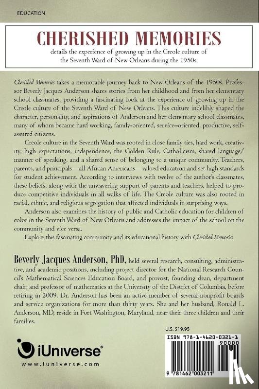 Anderson Phd, Beverly Jacques - Cherished Memories