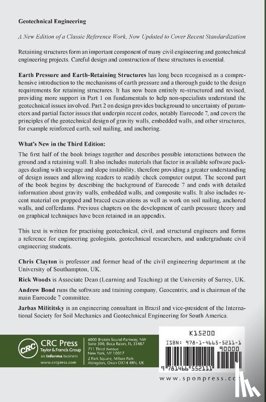 Clayton, Chris R.I. - Earth Pressure and Earth-Retaining Structures