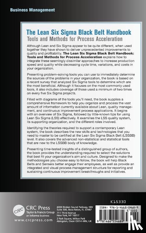 Voehl, Frank (Harrington Associates, Harrington, H. James, Mignosa, Chuck (Business Systems Architects, Charron, Rich - The Lean Six Sigma Black Belt Handbook
