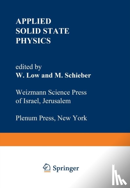 W. Low - Applied Solid State Physics