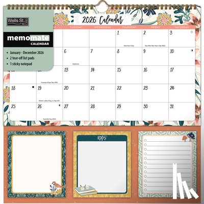 Dutton, Heather - Flora & Fauna 2026 Memomate Spiral Calendar