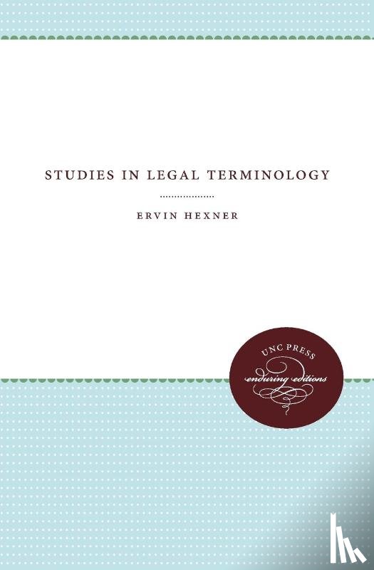 Hexner, Ervin - Studies in Legal Terminology