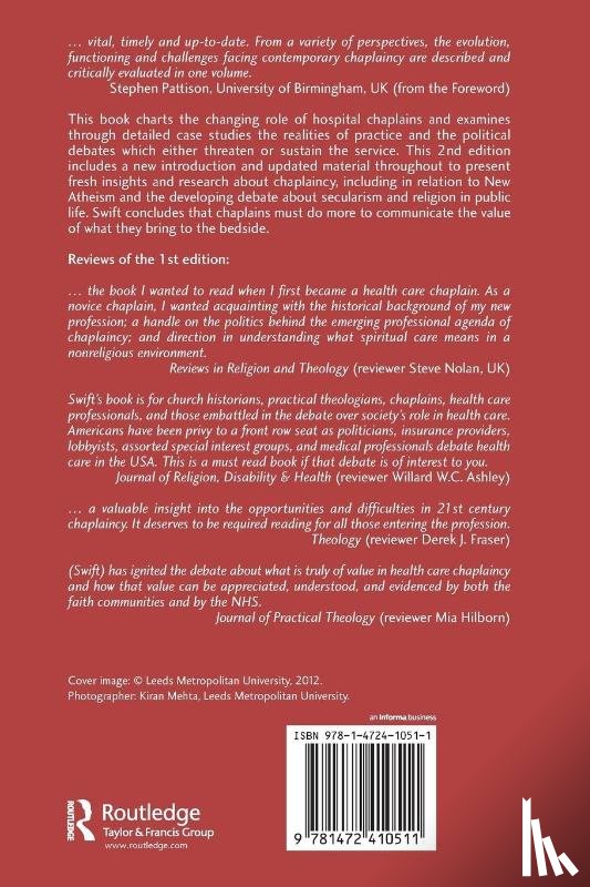 Swift, Christopher - Hospital Chaplaincy in the Twenty-first Century