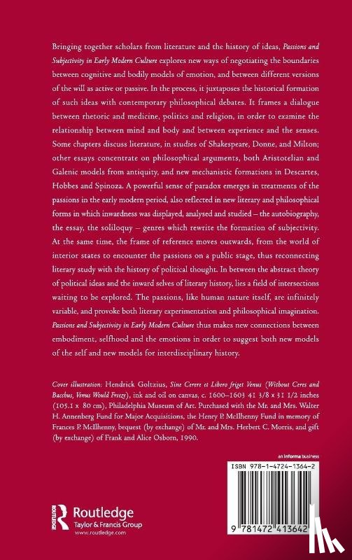 Sierhuis, Freya - Passions and Subjectivity in Early Modern Culture